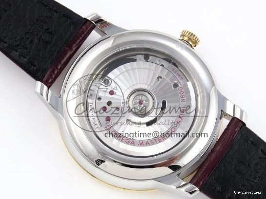 0201 De Ville Date YG MKF 1:1 Best Edition Brown Dial Roman Marker on Brown Leather Strap A OdorResistant 7751